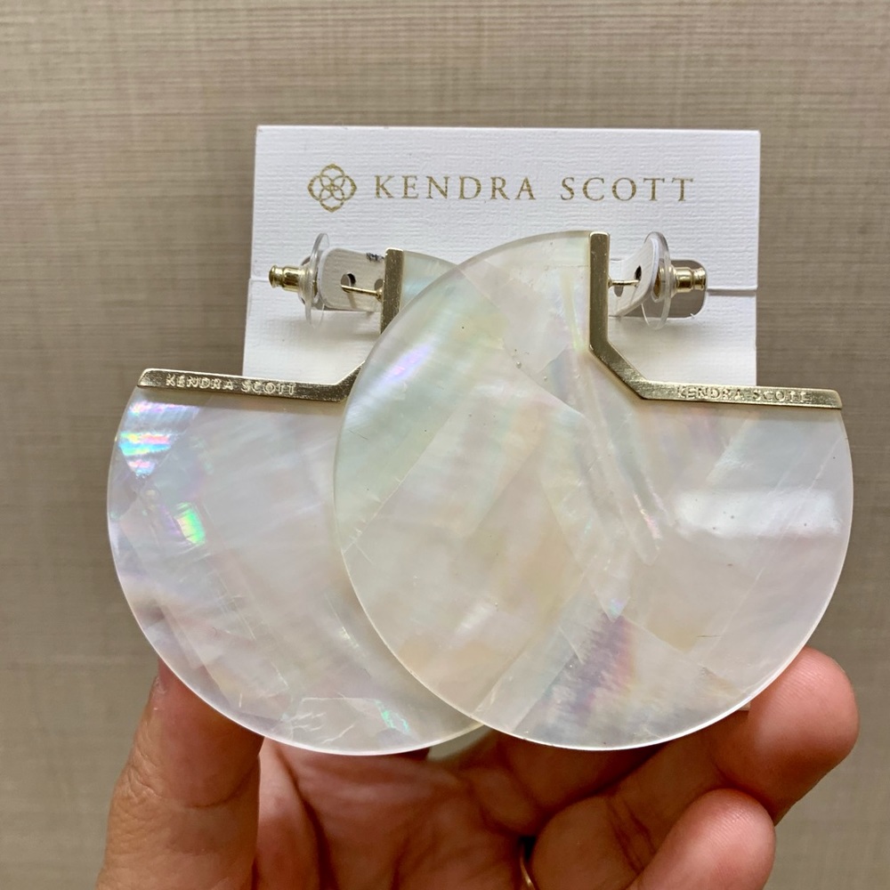 Kendra Scott Kai Abalone 🐚 Disc Earrings Gold